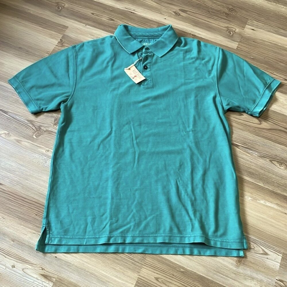 RedHead Clothing Co Classic Polo Short-Sleeve Shirt Men Teal Size L NWT Casuall